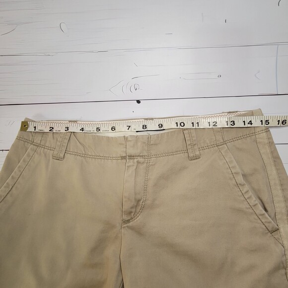 Gap khaki bermuda shorts flat front side stripe size 00 - Picture 6 of 16